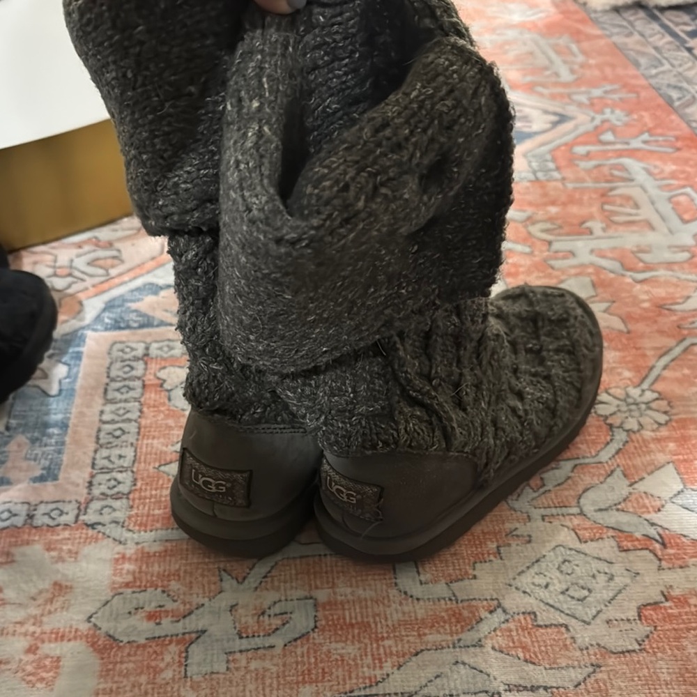 UGG' Charcoal Knit Boots
